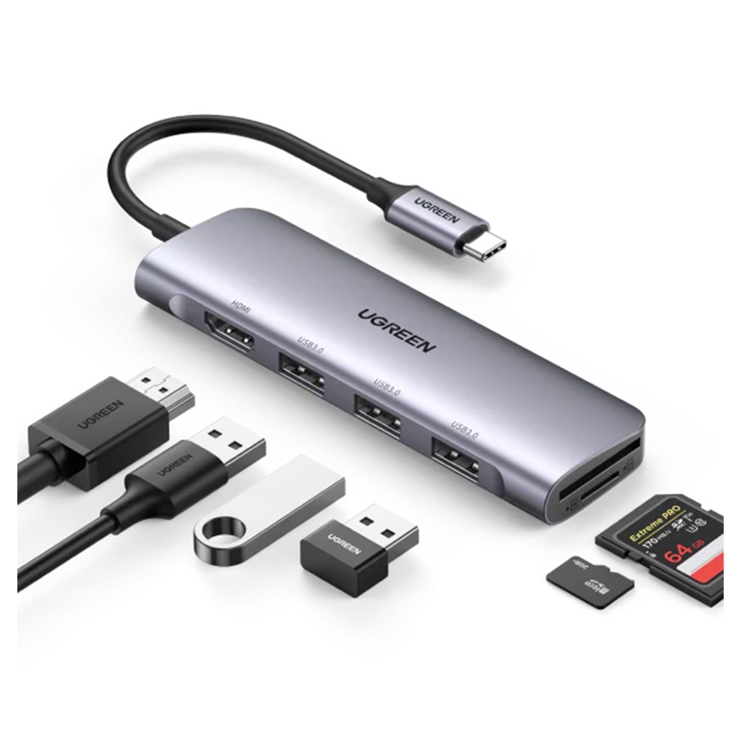 Hub Usb-C 6 en 1 marca Ugreen
